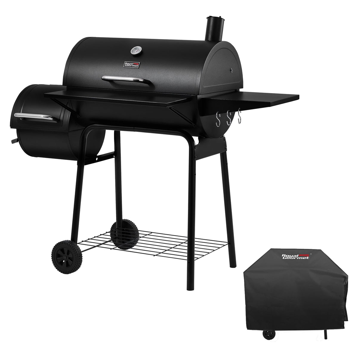 Royal Gourmet CC1830SC charcoal grill offset smoker ideal for backyard cooking versatility