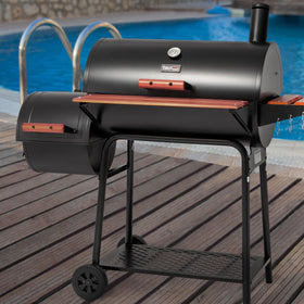 Royal Gourmet CC1830W offset smoker chamber ready for smoky flavor during cooking