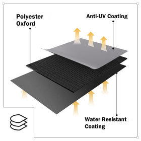 Royal Gourmet CR5402 grill cover Velcro closure provides snug fit.