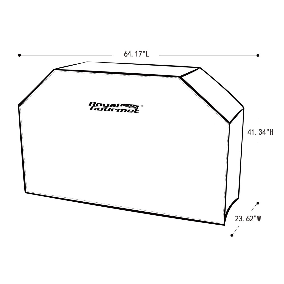 Royal Gourmet CR6412 cover demonstrates water-resistant fabric for rain and drizzle protection.