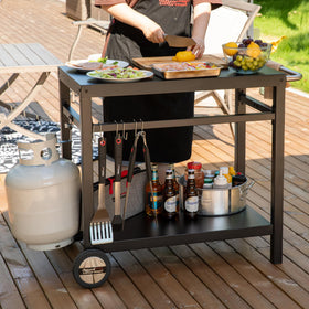 Royal Gourmet cart serves as a multi-function stand for pizzas, grilling and more.