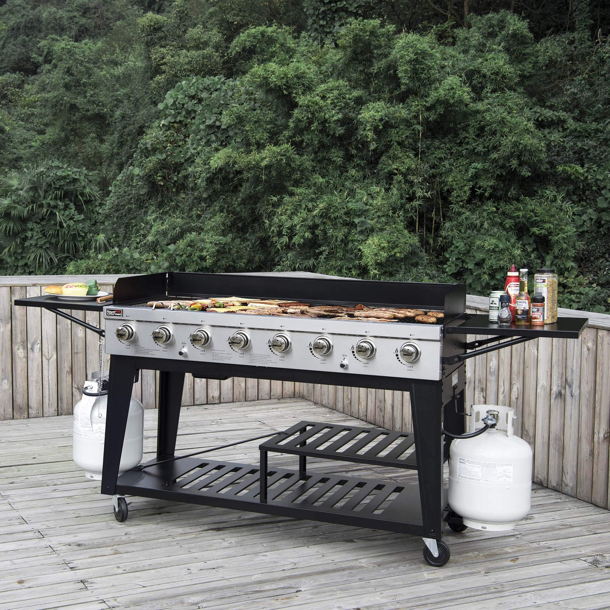 Royal Gourmet dual-zone control panel for independent heat zones