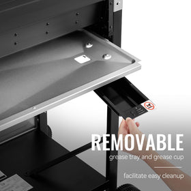 Royal Gourmet GA5401T side shelf adds extra prep space during grilling