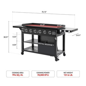 Royal Gourmet GB6000 folding side tables with towel rack and knife holder.