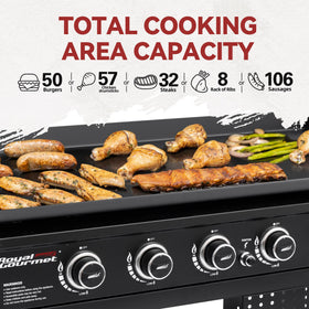 Royal Gourmet GB6000 994 sq in cooking surface suitable for many dishes.