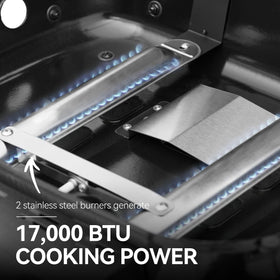Portable propane setup for outdoor cooking with the GT2005.
