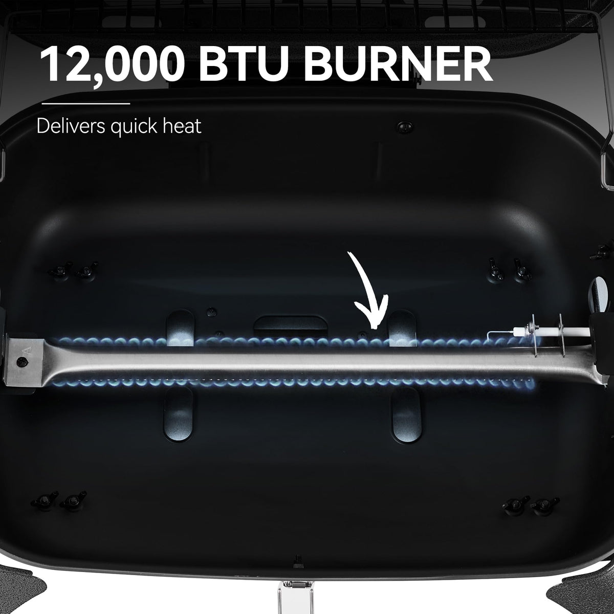 Royal Gourmet GT2006 1 lb propane connection enables quick fuel swaps