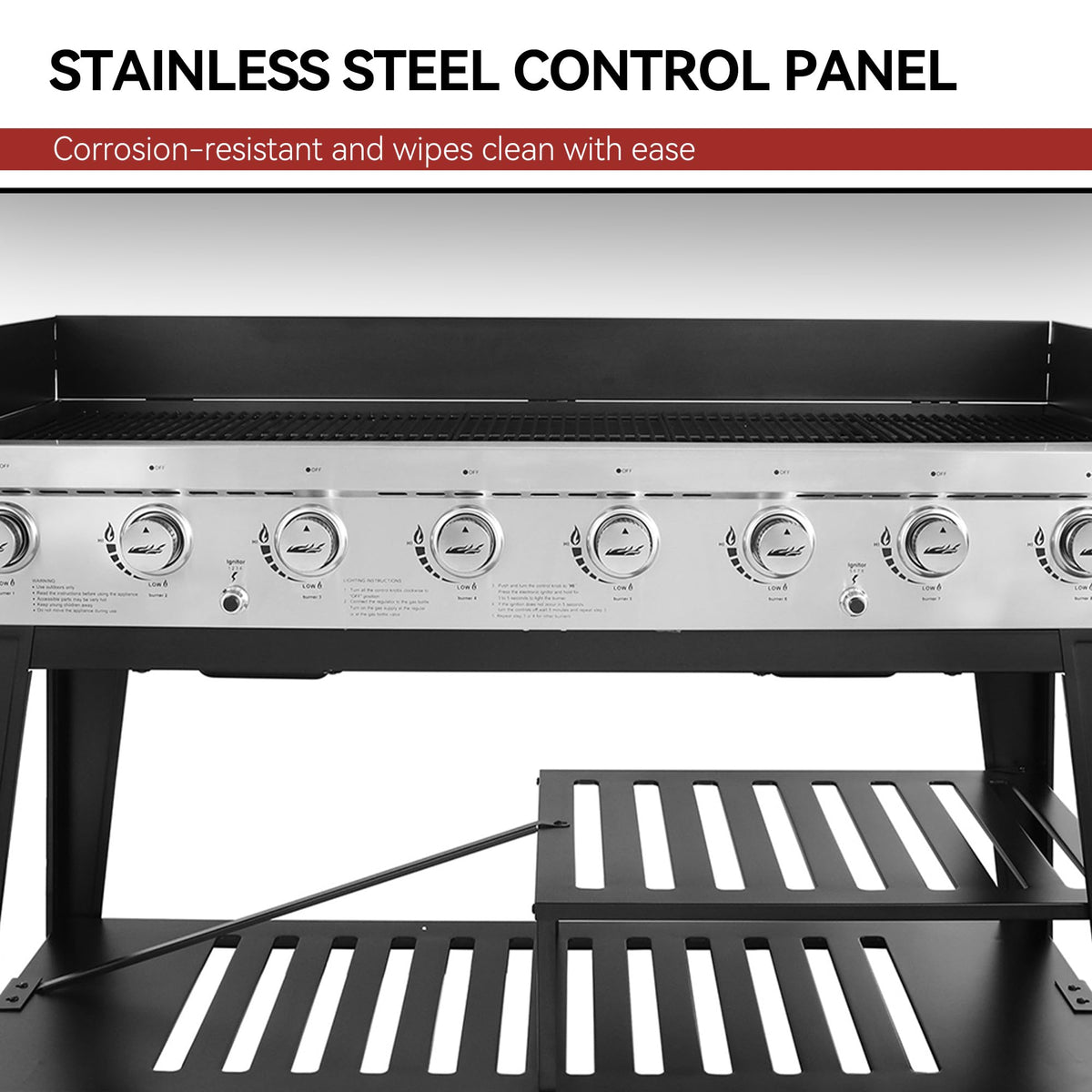 Royal Gourmet two-level open cart storage for grill accessories
