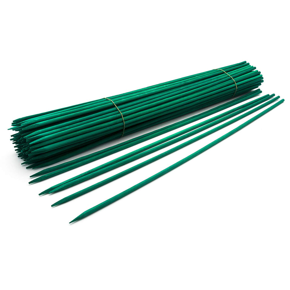 Royal Imports green wood plant stake 15in supports garden plants with a sturdy finish