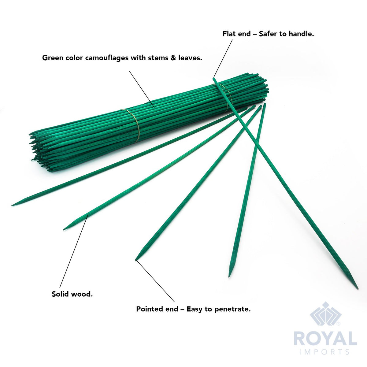 Royal Imports orchid sticks in arrangements provide steady stem support