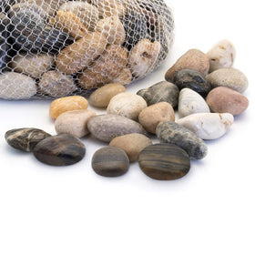Royal Imports river rocks for garden-bed focus provide durable ground cover.