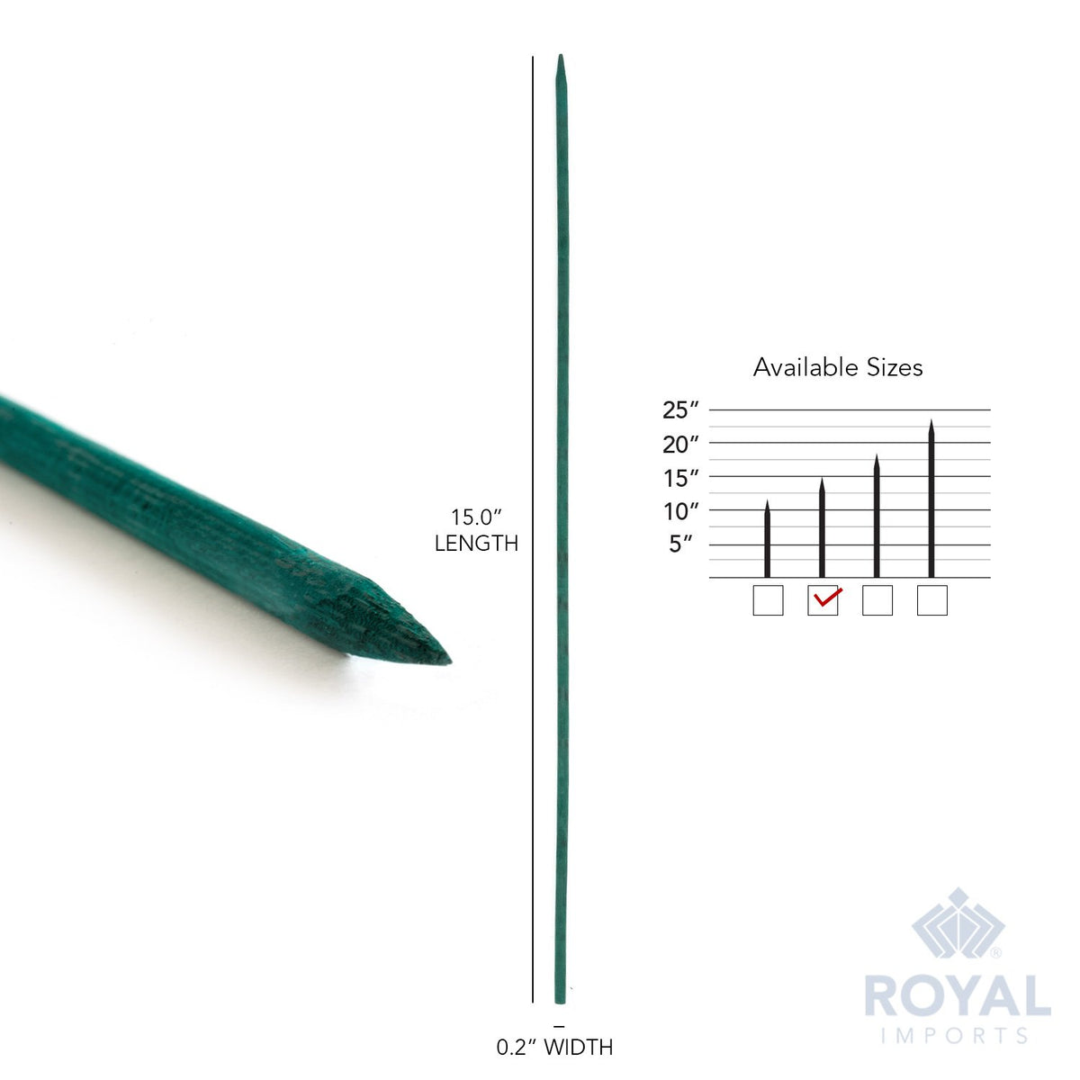 Royal Imports smooth finish wooden stake prevents splinters during handling