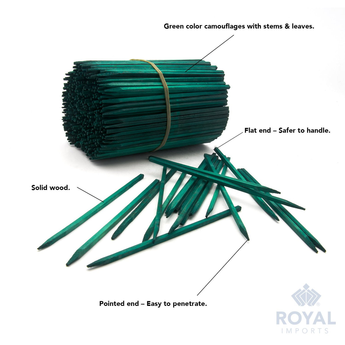 Royal Imports waterproof green pick ideal for damp vases and outdoor displays.