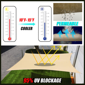 Breathable weave provides airflow while maintaining shade field.
