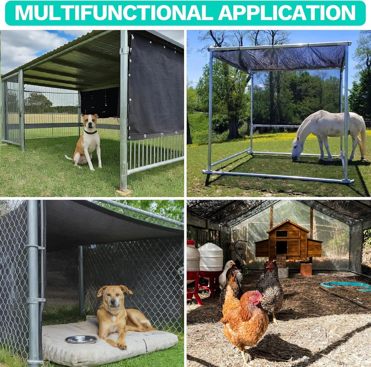 Royal Shade custom-sized shade cloth for pet playpens, tailored in the US.