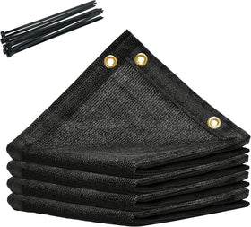 Royal Shade kennel shade mesh in black blocks sun while keeping air circulating.