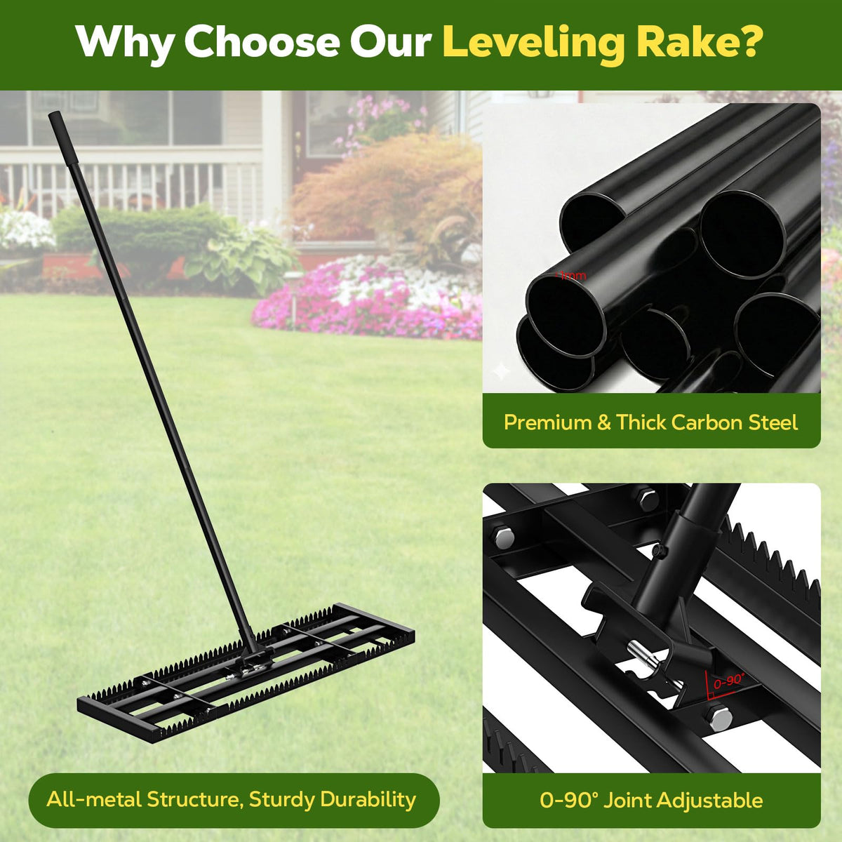 0 to 90 degree handle angle supports tight-space work