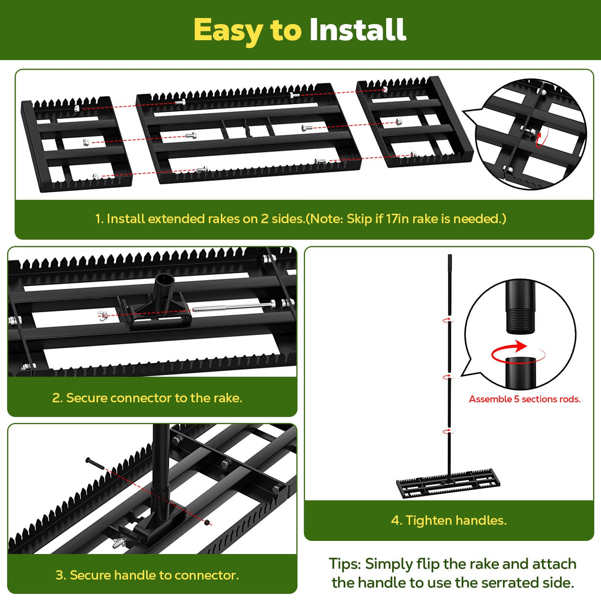 Assembly in minutes and compact storage for portability