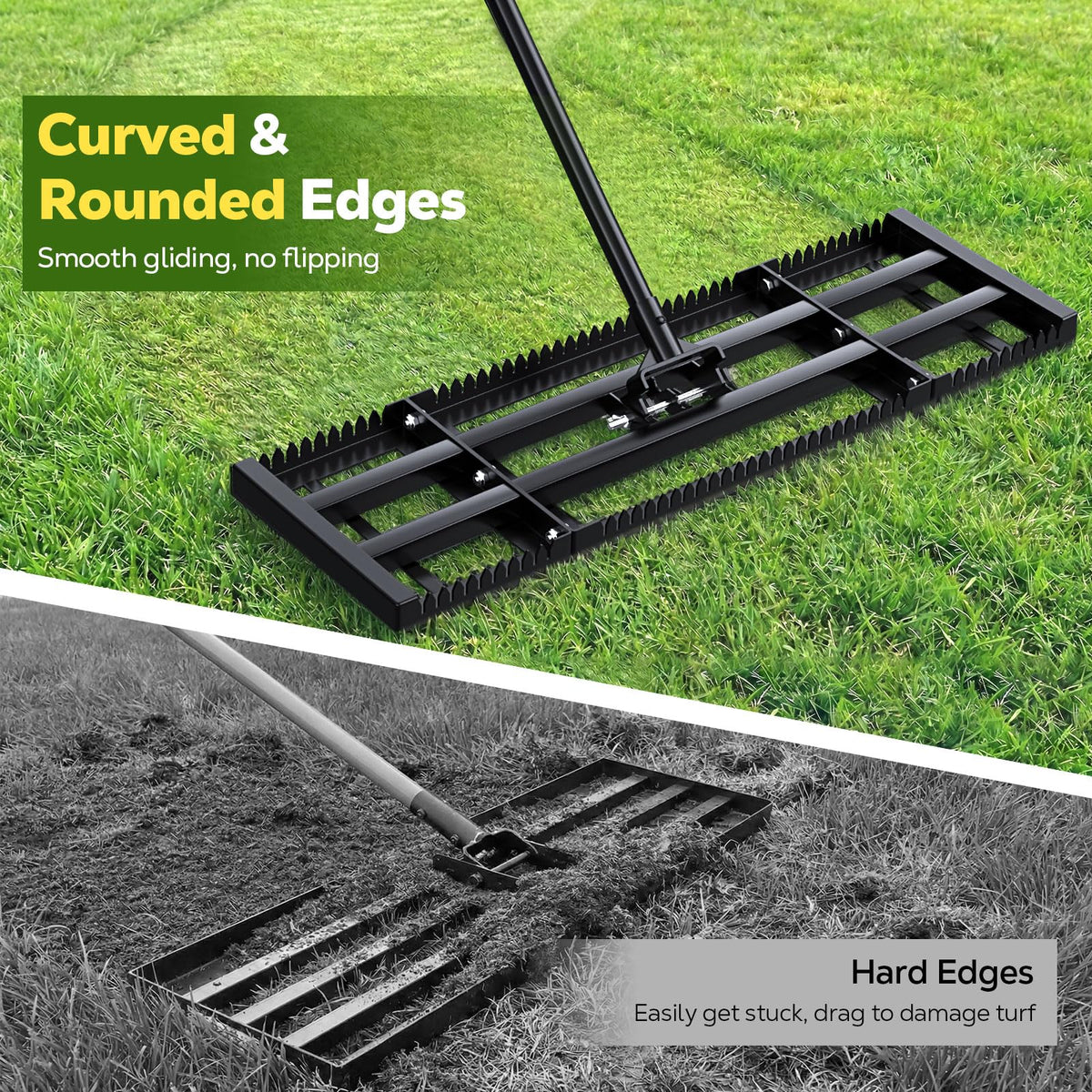 Carbon steel construction with rust-resistant coating for outdoor use