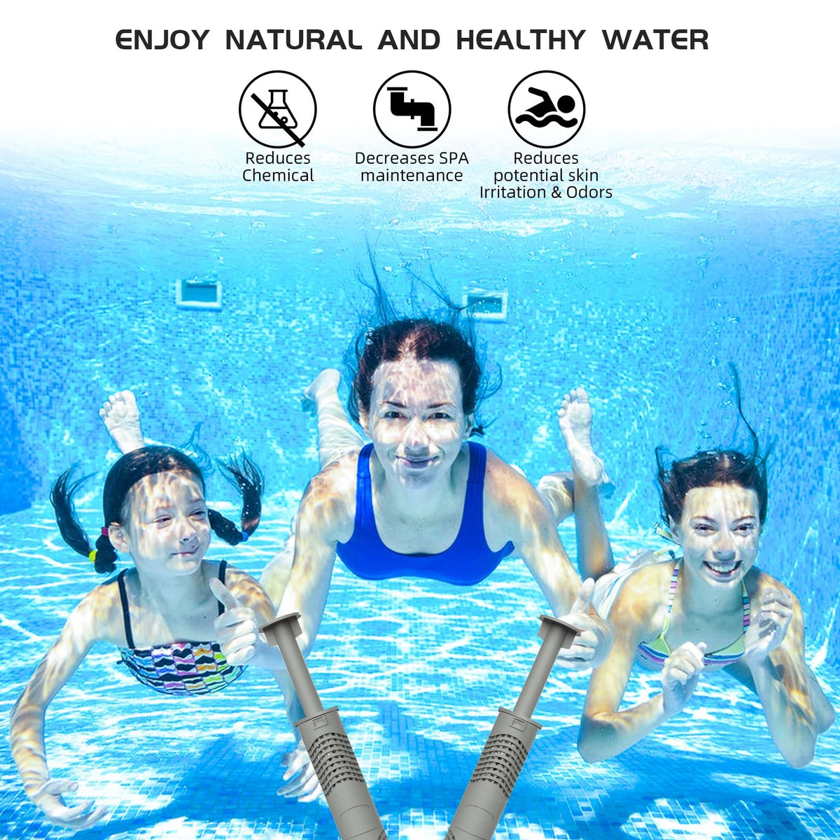 ROYOR enhanced bather comfort through thorough filtration supports a cozy spa experience.