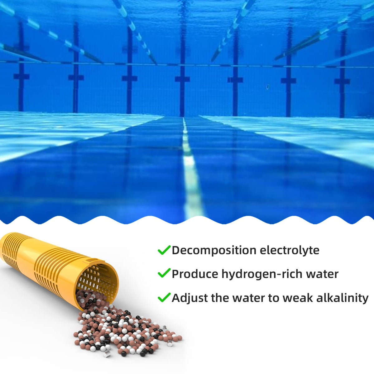 ROYOR spa mineral sticks illustrating multi-layer filtration benefits