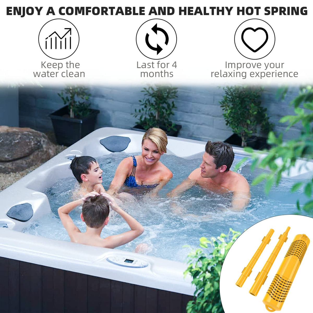 ROYOR sticks used with inflatable pool and jacuzzi setups