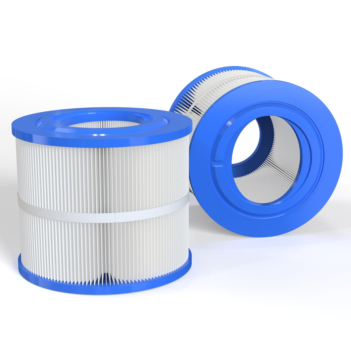 ROYOR Wellspring Bullfrog filter top view shows compact pleated design for efficient filtration