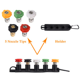 ROYPOWER FIXFANS five nozzle tips offer versatile spray angles for tasks.