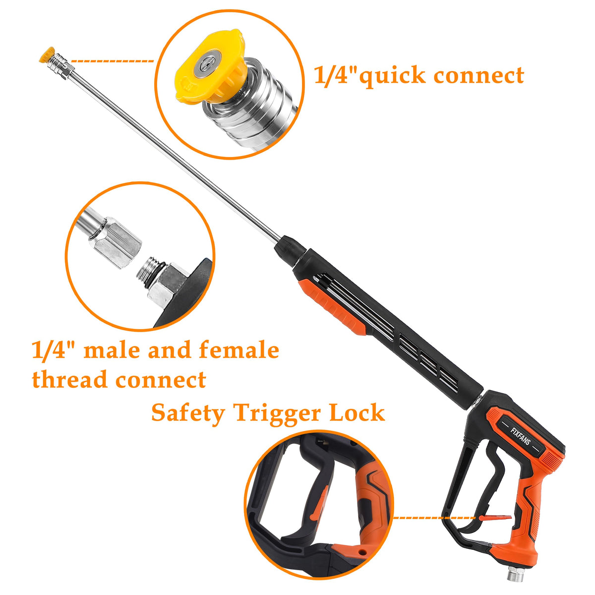 ROYPOWER FIXFANS 1/4 in quick connect enables fast accessory swaps.