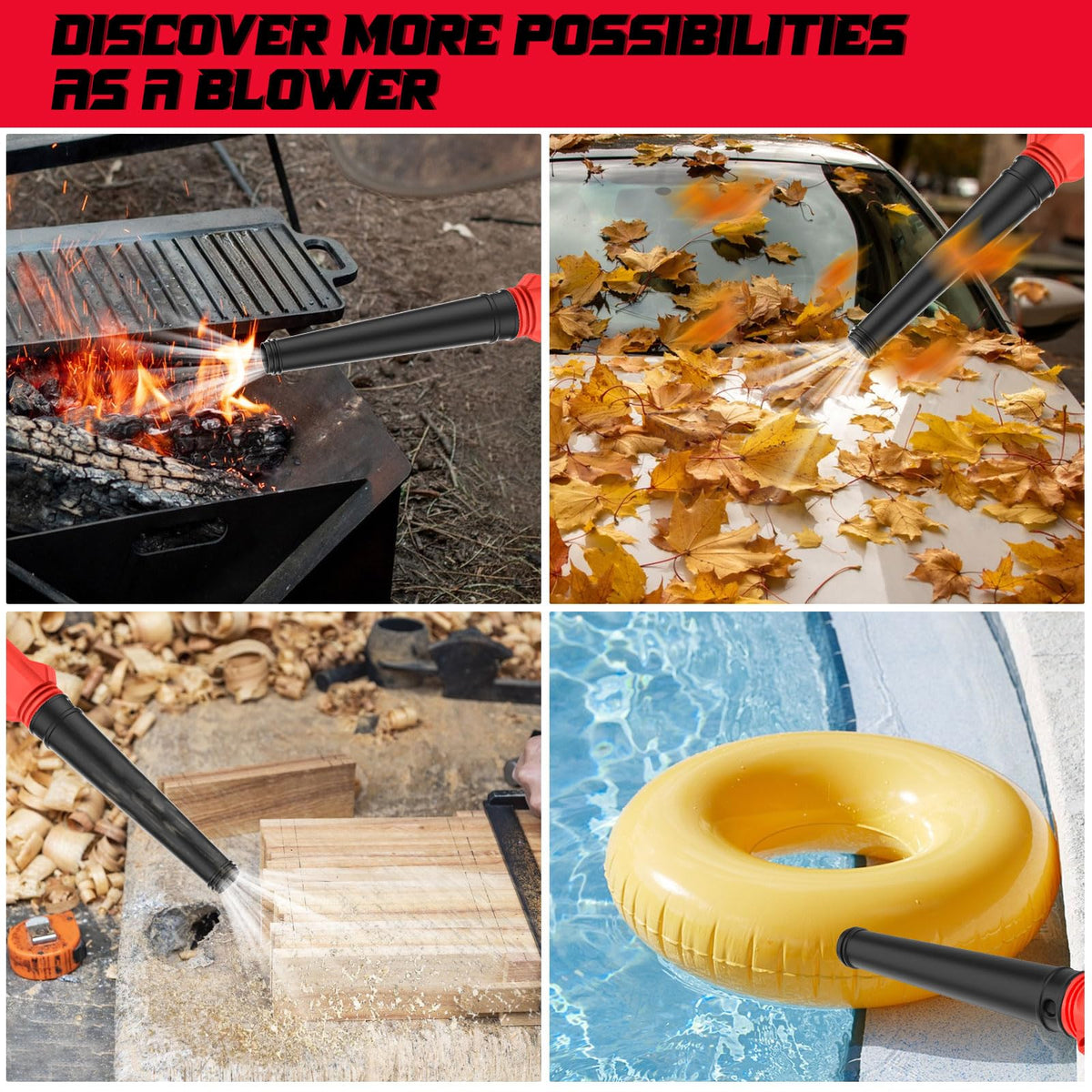 Rozlchar dual use duster leaf blower suitable for garden, greenhouse, coop, and barn tasks.