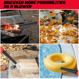 Rozlchar dual use duster leaf blower suitable for garden, greenhouse, coop, and barn tasks.