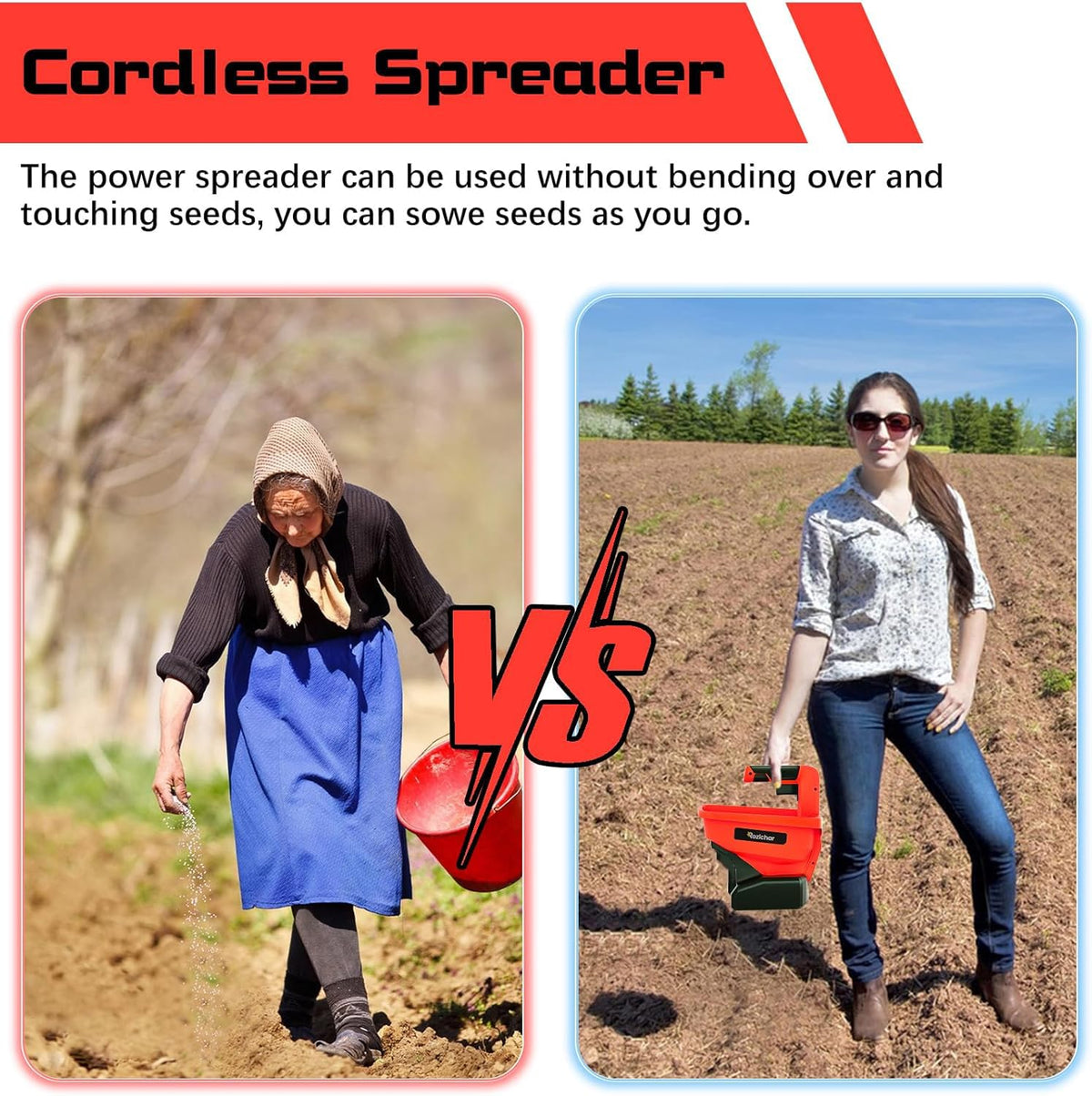 Rozlchar year-round use ideal for seed, feed, and ice melt