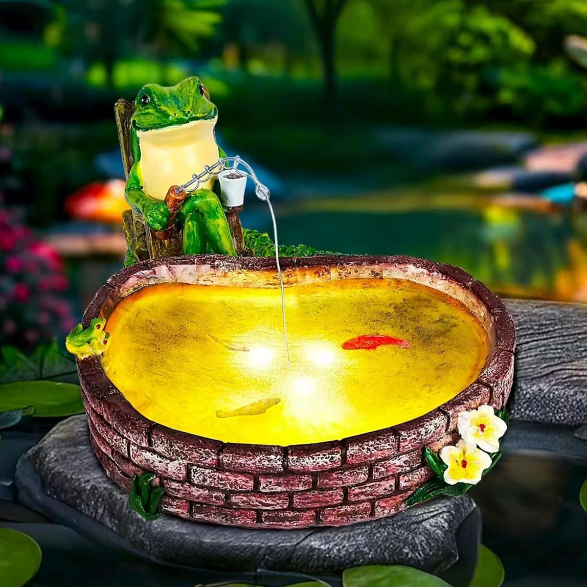 RPYFMMKPF frog decor on patio or lawn adds inviting curb appeal.