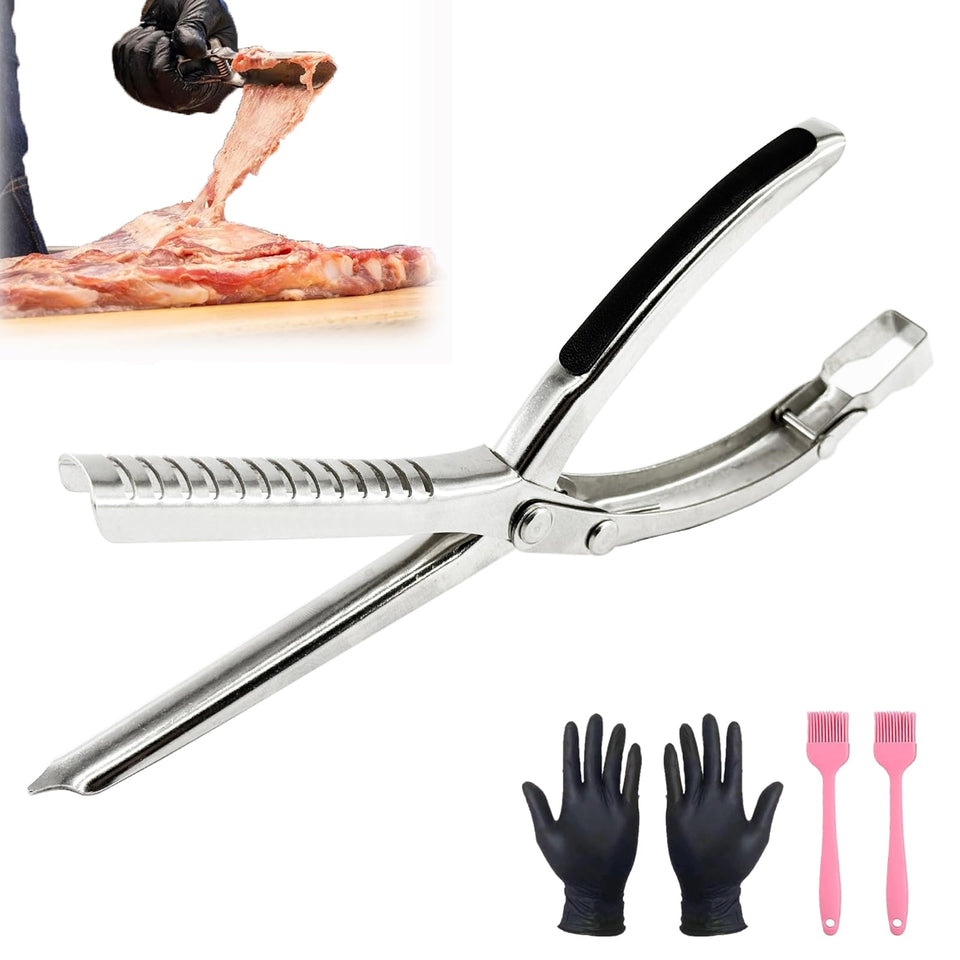 RQBIIXFM rib membrane removal tool with durable stainless steel for quick rib prep