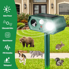 RQQN Solar Animal Repellent 2-pack image highlighting value and double protection
