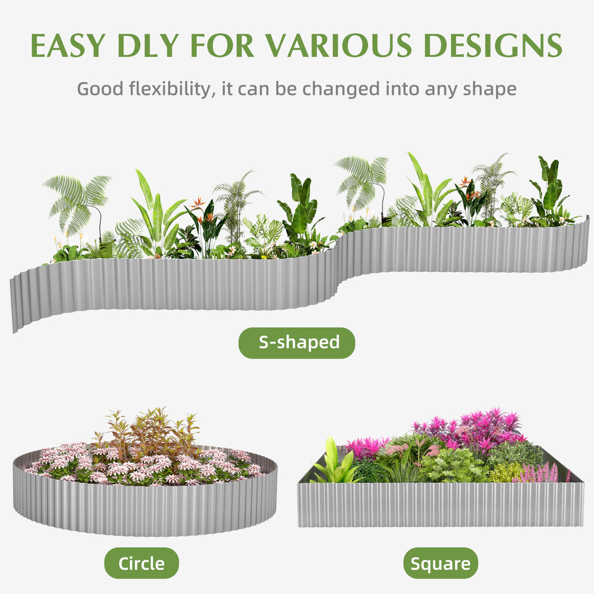 RRG corrugated border accents modern yards while simplifying installation.