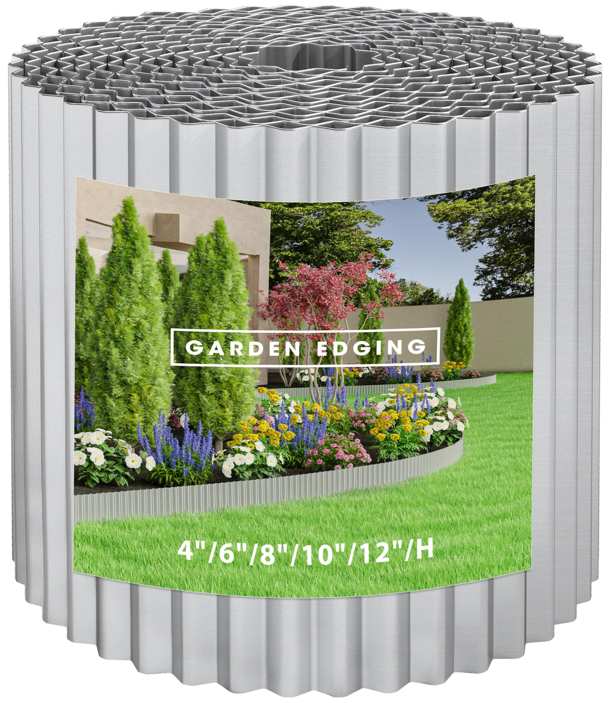 RRG metal garden edging with corrugated steel for clean lawn borders and durable separation.