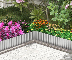 RRG corrugated steel border edge showcasing modern landscaping for flower beds.