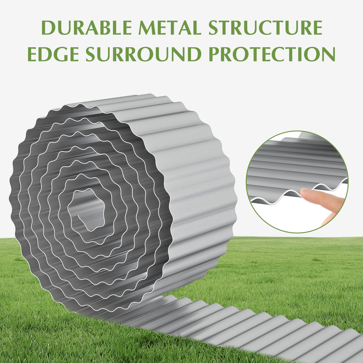 RRG 6-inch edging installed along pathways enhances yard organization and safety.