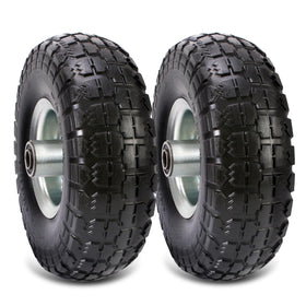 RRQ 10 inch solid tire side view showing durable polyurethane construction for heavy loads
