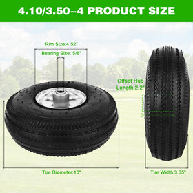 RRQ tire with serrated tread providing high grip on rough terrain.