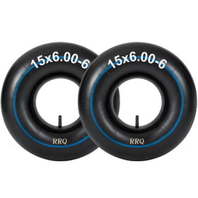 RRQ 15x6.00-6 inner tube packaging for lawn equipment, ready for quick replacement.