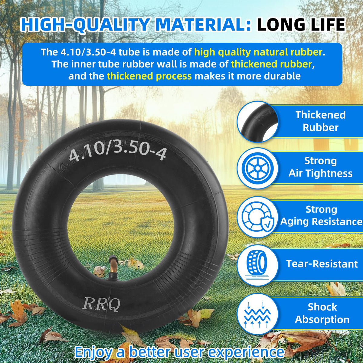 RRQ inner tube side view highlighting robust construction for outdoor use