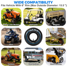 RRQ compatible 15x6.00-6 variants for 6-inch rims, versatile replacements.
