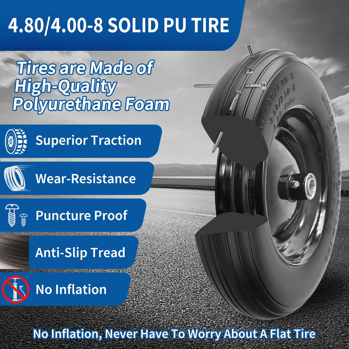 RRQ grease fitting shown for easier wheel maintenance access