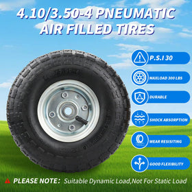 RRQ steel rim with precision bearings supports up to 300 lbs.