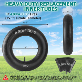 RRQ wheelbarrow inner tube 480-400-8 with TR-13 valve for quick inflation