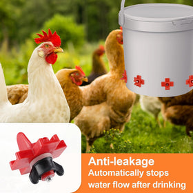 RRQKMBO chicken waterer kit ready for installation with drill bits