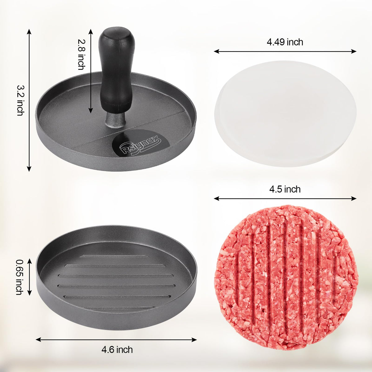 Rsiynax burger press portable for camping or tailgating