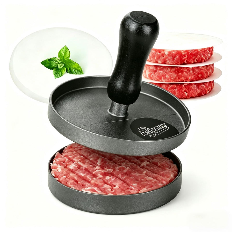 Rsiynax burger press with non-stick surface releasing perfect 4.5-inch patties